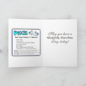 ハッピーバースデー私の魚類の友人カード カード (内部)