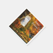 ハッピーバースデー秋の風車 スタンダードカクテルナプキン (角)