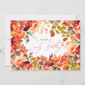ハッピーバースデー秋オータムガーデンフローラ カード (正面)