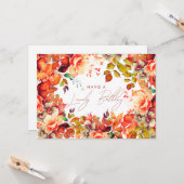 ハッピーバースデー秋オータムガーデンフローラ カード (正面/裏面インサイチュ)