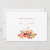 ハッピーバースデー秋オータムガーデンフローラ カード (裏面)