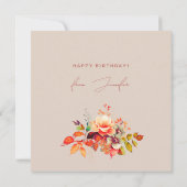 ハッピーバースデー秋オータムガーデンフローラ カード (裏面)