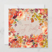 ハッピーバースデー秋オータムガーデンフローラ カード (正面)