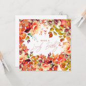 ハッピーバースデー秋オータムガーデンフローラ カード (正面/裏面インサイチュ)