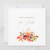 ハッピーバースデー秋オータムガーデンフローラ カード (裏面)