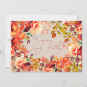 ハッピーバースデー秋オータムガーデンフローラ カード (正面)