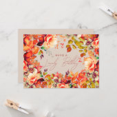 ハッピーバースデー秋オータムガーデンフローラ カード (正面/裏面インサイチュ)