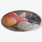 ハッピーバースデー秋テーマ ペーパープレート (アングル)