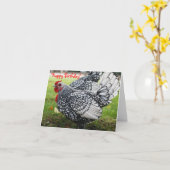 ハッピーバースデー空白の、ルースター カード (黄色い花)