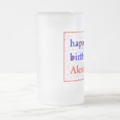 ハッピーバースデー第21は個人化なります フロストグラスビールジョッキ (中央)