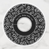 ハッピーバースデー第60白黒数テーマ ワイングラスタグ (裏面)