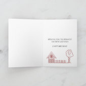 ハッピーバースデー等の農家カード カード (内部)