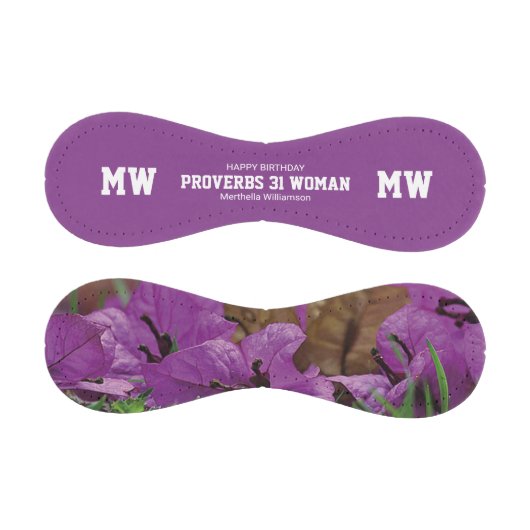 ハッピーバースデー箴言31カスタム紫フローラ 野球ボール (パネル)