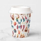 ハッピーバースデー紙カップ風船とケーキ 紙コップ (右)