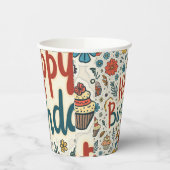 ハッピーバースデー紙カップ 紙コップ (左)
