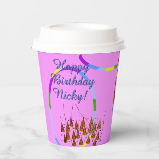 ハッピーバースデー紙カップ 紙コップ