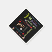 ハッピーバースデー紙ナプキンスミレ スタンダードカクテルナプキン (角)