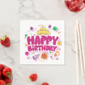 ハッピーバースデー紙ナプキンス スタンダードカクテルナプキン (インサイチュ)