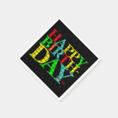 ハッピーバースデー紙ナプキンス スタンダードカクテルナプキン (角)