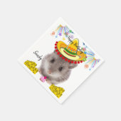 ハッピーバースデー紙ナプキンス、ネズミ スタンダードカクテルナプキン (角)