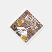 ハッピーバースデー紙ナプキンス，ビール スタンダードカクテルナプキン (角)