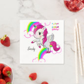 ハッピーバースデー紙ナプキンス、ユニコーン スタンダードカクテルナプキン (インサイチュ)