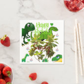 ハッピーバースデー紙ナプキンス、恐竜 スタンダードカクテルナプキン (インサイチュ)