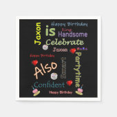 ハッピーバースデー紙ナプキンスJAXON スタンダードカクテルナプキン (正面)