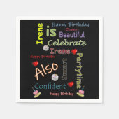 ハッピーバースデー紙ナプキンズアイリーン スタンダードカクテルナプキン (正面)