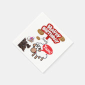 ハッピーバースデー紙ナプキンズ、ラム スタンダードカクテルナプキン (角)