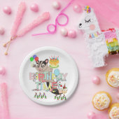 ハッピーバースデー紙プレートポッサムケーキ ペーパープレート (パーティー)