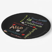 ハッピーバースデー紙プレートマザー・イン・ロー ペーパープレート (アングル)