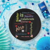 ハッピーバースデー紙プレート姉妹 ペーパープレート (パーティー)