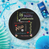 ハッピーバースデー紙プレート娘義理 ペーパープレート (パーティー)