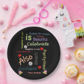 ハッピーバースデー紙プレート娘義理 ペーパープレート (パーティー)