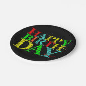 ハッピーバースデー紙プレート ペーパープレート (アングル)