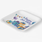 ハッピーバースデー紙プレート ペーパープレート (傾斜あり)