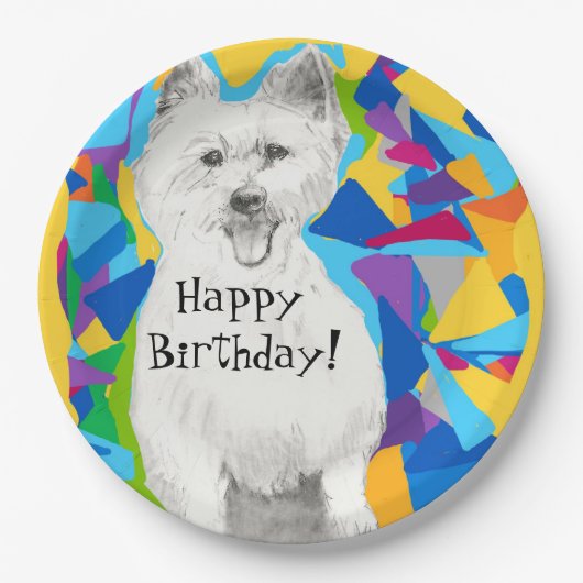 ハッピーバースデー紙プレート ペーパープレート (正面)