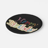 ハッピーバースデー紙プレート ペーパープレート (アングル)