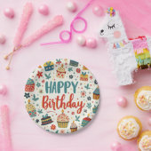 ハッピーバースデー紙プレート ペーパープレート (パーティー)