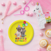ハッピーバースデー紙プレート、7"ラウンド紙プレート ペーパープレート (パーティー)