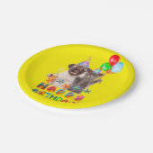 ハッピーバースデー紙プレート、7"ラウンド紙プレート ペーパープレート (アングル)