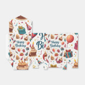 ハッピーバースデー紙優先ボックス（バルーンとC） フェイバーボックス (折り畳みなし)