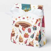 ハッピーバースデー紙優先ボックス（バルーンとC） フェイバーボックス (正面サイド)