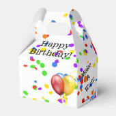 ハッピーバースデー紙吹雪とバルーン優先ボックス フェイバーボックス (裏面サイド)