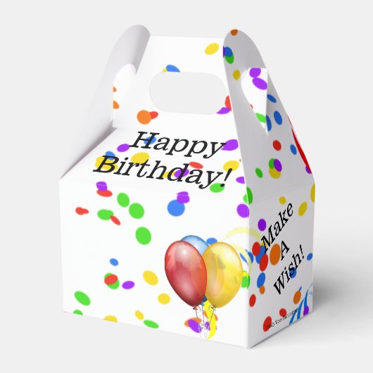 ハッピーバースデー紙吹雪とバルーン優先ボックス フェイバーボックス (裏面サイド)