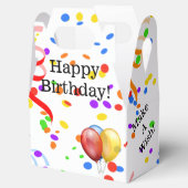 ハッピーバースデー紙吹雪とバルーン優先ボックス フェイバーボックス (オープン)