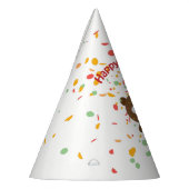 ハッピーバースデー紙吹雪パーティービーバー パーティーハット (左)