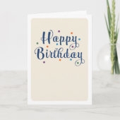 ハッピーバースデー紙吹雪空白のカード カード (正面)