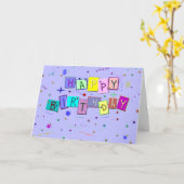 ハッピーバースデー紙吹雪 カード (黄色い花)